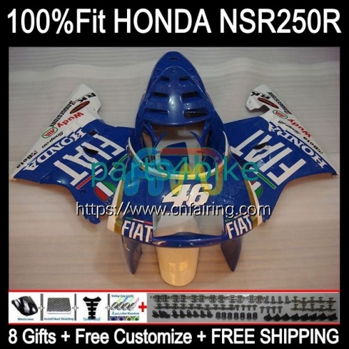 Injection Mold Bodys For HONDA Blue FIAT NS250 NSR250 R RR NSR 250 R MC18 PGM2 1988 1989 NSR250RR NSR 250R NSR250R MC16 88 89 OEM Fairing 52HM.75