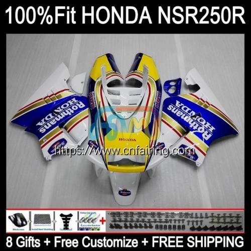 Injection Mold Bodys For HONDA NSR 250 R MC18 PGM2 NSR 250R NS250 NSR250R MC16 NSR250 R RR 88 89 NSR250RR 1988 1989 OEM Fairings Rothmans Blue 52HM.16