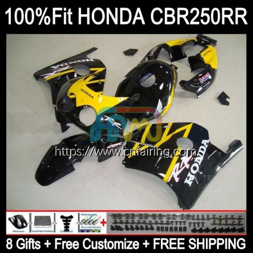 Injection OEM For HONDA CBR250RR CBR 250RR 250CC 1990 1991 1992 1993 1994 CBR 250 R RR CC CBR250 RR MC22 Black yellow 95 96 97 98 99 Fairings 51HM.84