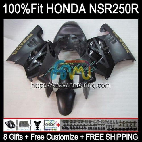 Injection Mold Bodys For HONDA Matte Black NS250 NSR250 R RR NSR 250 R MC18 PGM2 1988 1989 NSR250RR NSR 250R NSR250R MC16 88 89 OEM Fairing 52HM.86