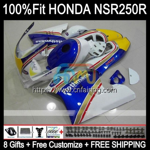 Injection Mold Bodys For HONDA NS250 NSR250 R RR NSR 250 R MC18 PGM2 1988 1989 NSR250RR NSR 250R Rothmans Blue NSR250R MC16 88 89 OEM Fairing 52HM.72