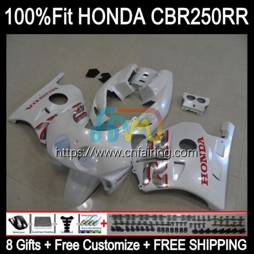 OEM Injection Mold For HONDA CBR250CC CBR250RR CBR 250RR 250R 250CC 1988 1989 Bodys CBR250 RR CBR Pearl White 250 RR CC MC19 88 89 Fairings 50HM.86