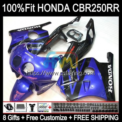 OEM Injection Mold For HONDA CBR250CC CBR250RR CBR 250RR 250R 250CC Purple blk 1988 1989 Bodys CBR250 RR CBR 250 RR CC MC19 88 89 Fairings 50HM.100