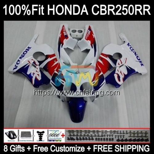 Injection Red blue hot OEM For HONDA CBR 250RR 250CC CBR250RR 90 91 92 93 94 CBR 250 RR CC MC22 CBR250 RR 1995 1996 1997 1998 1999 Fairing Kit 51HM.15