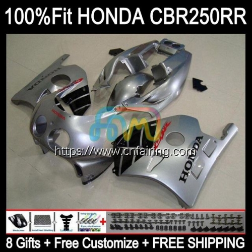 Injection OEM For HONDA CBR250RR CBR 250RR 250CC Grey black 1990 1991 1992 1993 1994 CBR 250 R RR CC CBR250 RR MC22 95 96 97 98 99 Fairings 51HM.96