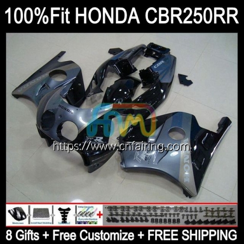 Injection OEM For HONDA CBR250RR CBR 250RR 250CC 1990 1991 1992 1993 1994 CBR 250 R RR CC CBR250 RR MC22 Black grey 95 96 97 98 99 Fairings 51HM.92