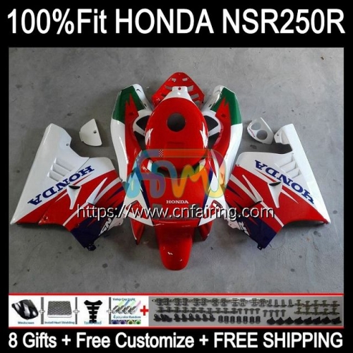 Injection Mold Bodys For HONDA NSR 250 R MC18 PGM2 NSR 250R NS250 NSR250R MC16 NSR250 R RR 88 89 NSR250RR 1988 1989 OEM White red Fairings 52HM.36