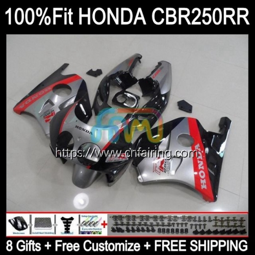 Injection OEM For HONDA CBR250RR CBR 250RR 250CC 1990 1991 1992 1993 1994 CBR 250 R RR CC CBR250 Grey black RR MC22 95 96 97 98 99 Fairings 51HM.88