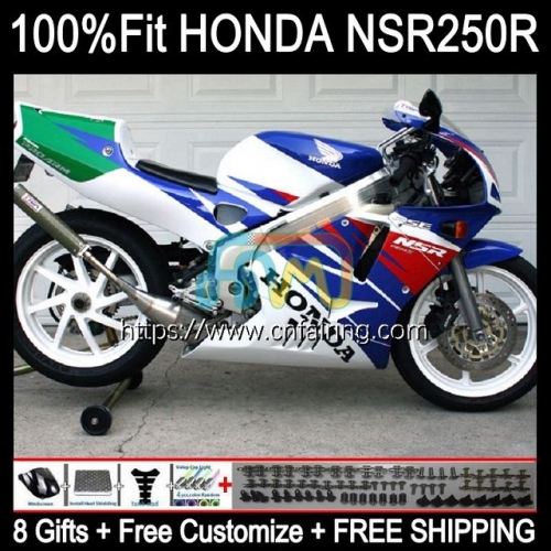 Injection Body For HONDA White blue NSR 250R 250 R MC21 PGM3 NS250 NSR250R NSR250 R RR 90 91 92 93 NSR250RR 1990 1991 1992 1993 OEM Fairing 53HM.1