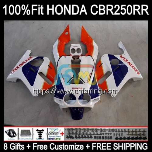 Injection OEM For HONDA Red blue CBR 250RR 250CC CBR250RR 90 91 92 93 94 CBR 250 RR CC MC22 CBR250 RR 1995 1996 1997 1998 1999 Fairing Kit 51HM.16