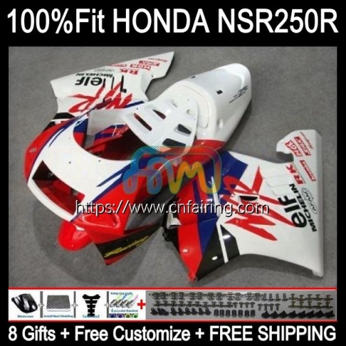 Injection Mold Bodys For HONDA NSR Red white 250 R MC18 PGM2 NSR 250R NS250 NSR250R MC16 NSR250 R RR 88 89 NSR250RR 1988 1989 OEM Fairings 52HM.9