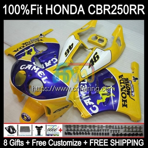 OEM Injection Mold For HONDA CBR250CC CBR250RR CBR 250RR 250R 250CC 1988 1989 Bodys CBR250 RR CBR 250 Blue CAMEL RR CC MC19 88 89 Fairings 50HM.110