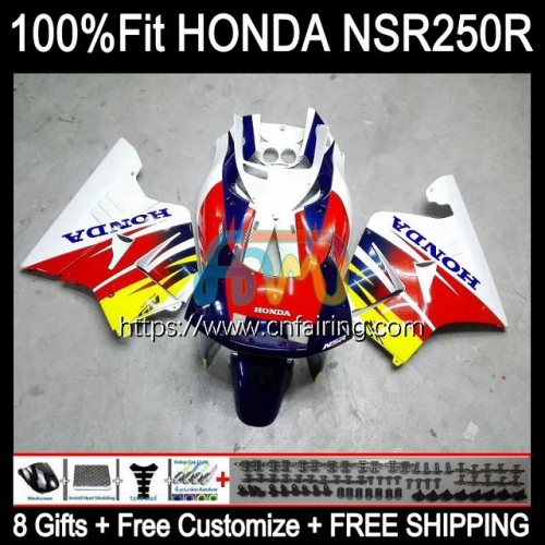 Injection Mold Bodys For HONDA NSR 250 R MC18 PGM2 NSR 250R NS250 NSR250R MC16 NSR250 R RR Red blue hot 88 89 NSR250RR 1988 1989 OEM Fairings 52HM.31