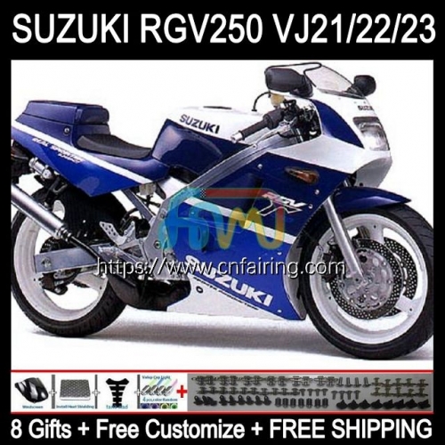 Body For SUZUKI 250CC RGV250 SAPC VJ22 RGVT250 90 91 92 93 94 95 96 RGV-250 RGV Factory Blue 250 CC 1990 1991 1992 1993 1994 1995 1996 Fairing 56HM.18