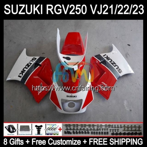 OEM Body Kit For SUZUKI 250CC RGV250 SAPC VJ21 RGVT250 88 89 Bodywork RGVT-250 RGV-250 Panel White red RGVT RGV 250 1988 1989 Full Fairing 55HM.63