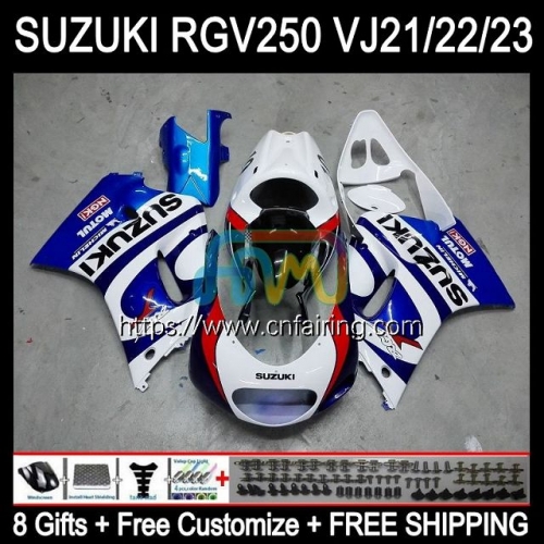 OEM Body Kit For SUZUKI 250CC RGV250 SAPC VJ21 RGVT250 Factory Blue 88 89 Bodywork RGVT-250 RGV-250 Panel RGVT RGV 250 1988 1989 Full Fairing 55HM.61