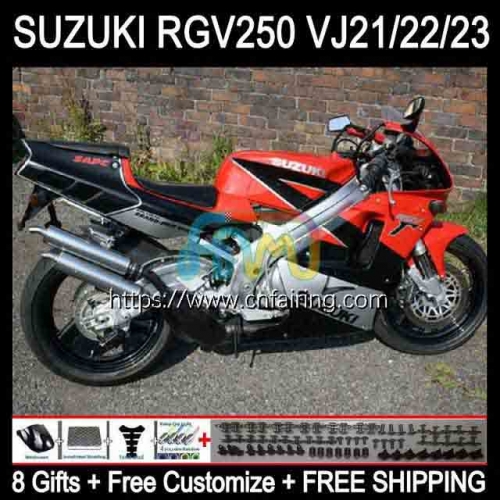 Body Kit For SUZUKI RGV-250 250CC RGV250 SAPC VJ21 1988 1989 Bodywork RGVT-250 Panel RGVT250 RGVT RGV 250 CC Red black 88 89 OEM Fairings 55HM.119