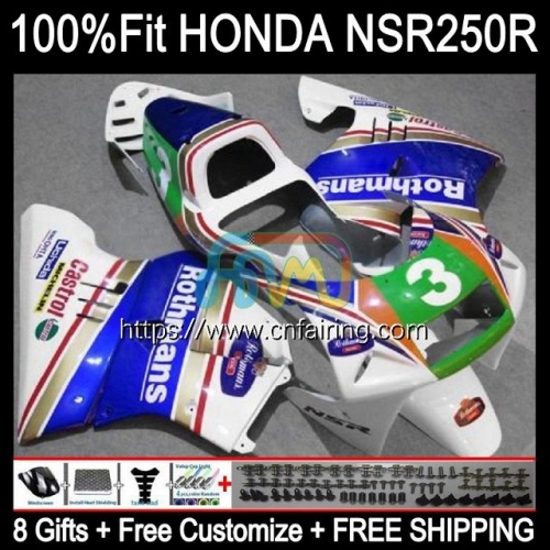 OEM Injection For HONDA Blue white NSR250RR NSR 250R 250 R MC21 PGM3 1990 1991 1992 1993 Body NS250 NSR250 R RR NSR250R 90 91 92 93 Fairing 53HM.53