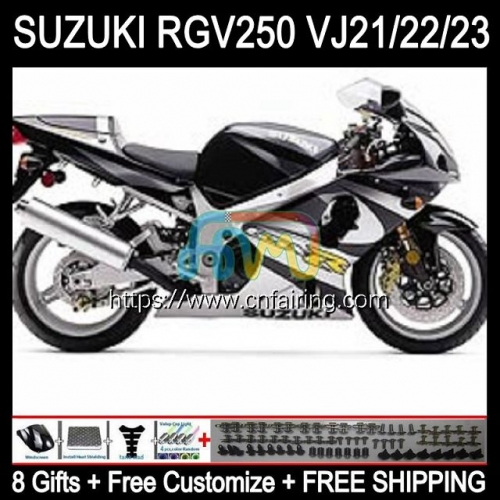 Body For SUZUKI 250CC RGV250 SAPC VJ22 RGVT250 90 91 92 93 94 95 96 RGV-250 RGV 250 CC 1990 1991 1992 1993 1994 1995 Silver Black 1996 Fairing 56HM.47