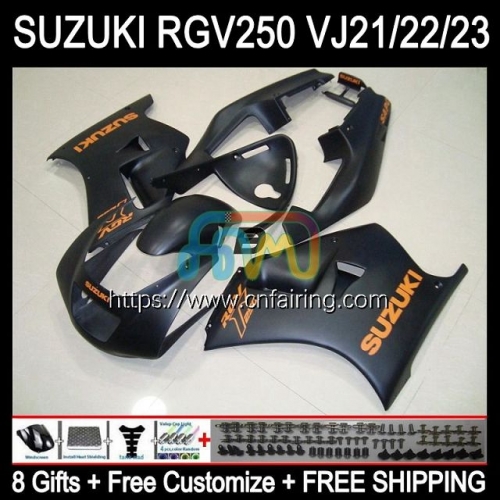 Body Kit For SUZUKI RGV-250 Matte Black 250CC RGV250 SAPC VJ21 1988 1989 Bodywork RGVT-250 Panel RGVT250 RGVT RGV 250 CC 88 89 OEM Fairings 55HM.93