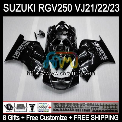 OEM Body Kit For SUZUKI 250CC RGV250 SAPC Glossy Black VJ21 RGVT250 88 89 Bodywork RGVT-250 RGV-250 Panel RGVT RGV 250 1988 1989 Full Fairing 55HM.56