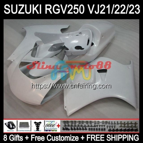Body Kit For SUZUKI RGV-250 250CC RGV250 SAPC VJ21 1988 1989 Gloss white Bodywork RGVT-250 Panel RGVT250 RGVT RGV 250 CC 88 89 OEM Fairings 55HM.160