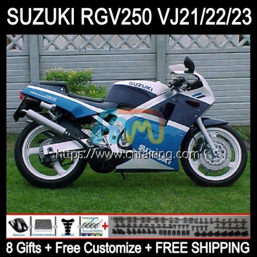 Kit For SUZUKI RGV 250 CC 250CC RGV250 VJ22 1990 1991 1992 1993 1994 1995 1996 RGVT250 SAPC RGV-250 90 91 92 93 94 95 96 Fairing 56HM.73 Factory Blue