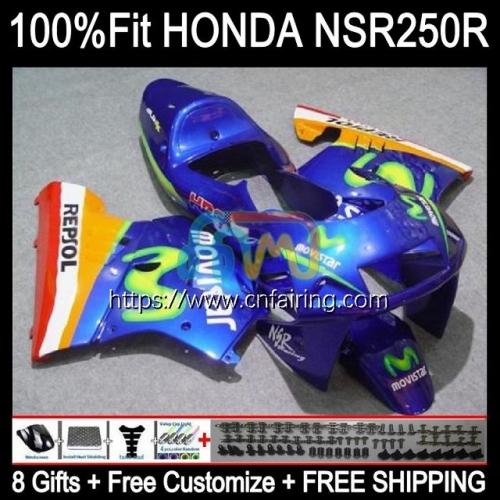 OEM Injection For HONDA NSR250RR NSR 250R 250 R MC21 PGM3 1990 1991 1992 1993 Body NS250 NSR250 R RR NSR250R Movistar Blue 90 91 92 93 Fairing 53HM.59