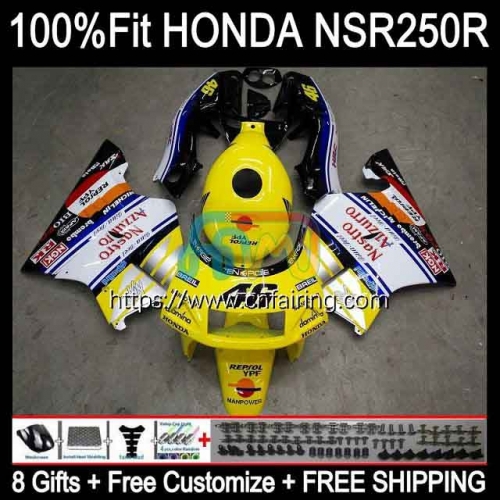 Injection For HONDA NSR250 NS250 NSR 250R 250 R RR 1994 1995 1996 1997 1998 1999 NSR250R MC28 PGM4 94 95 96 97 Yellow blk 98 99 OEM Fairing 54HM.48