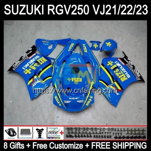 OEM Body Kit For SUZUKI 250CC RGV250 SAPC VJ21 RGVT250 88 89 Bodywork Blue RIZLA RGVT-250 RGV-250 Panel RGVT RGV 250 1988 1989 Full Fairing 55HM.62