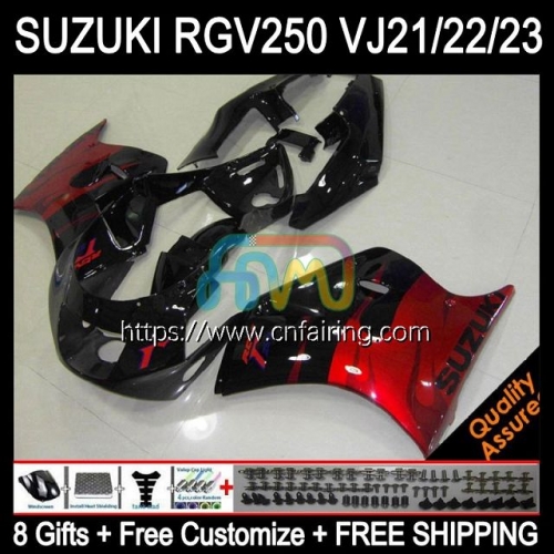 Kit For SUZUKI RGV 250 CC 250CC Red Flames RGV250 VJ22 1990 1991 1992 1993 1994 1995 1996 RGVT250 SAPC RGV-250 90 91 92 93 94 95 96 Fairing 56HM.141