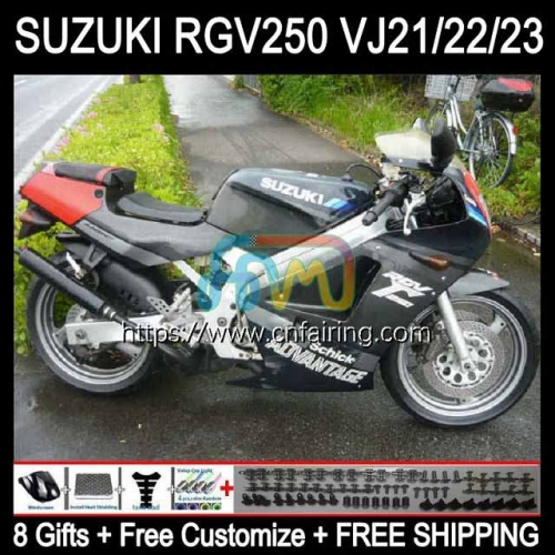 OEM Body For SUZUKI RGV250 SAPC VJ23 RGVT RGV 250 CC 250CC 97 98 Bodywork Gloss Grey RGV-250 Panel RGVT-250 RGVT250 1997 1998 Fairings Kit 57HM.6