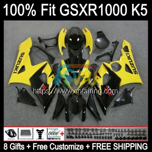Stock Yellow OEM Injection Mold For SUZUKI GSXR 1000 CC 1000CC K5 GSXR1000 2005 2006 Cowling GSX-R1000 GSXR-1000 Body GSX R1000 05 06 Fairing 58HM.50