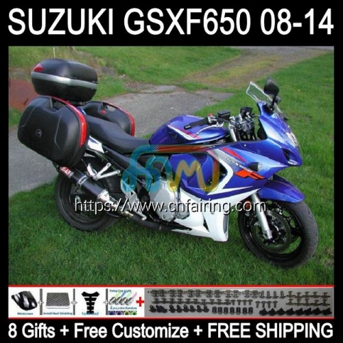 Body For SUZUKI KATANA GSXF 650 GSXF-650 GSX 650F GSX650F 08 09 10 11 12 13 14 GSXF650 2008 2009 2010 2011 2012 2013 2014 Fairing Factory Blue 61HM.0