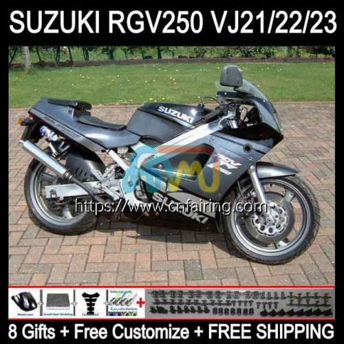 Kit For SUZUKI RGV 250 CC 250CC RGV250 VJ22 1990 1991 1992 1993 1994 1995 1996 RGVT250 Black Grey SAPC RGV-250 90 91 92 93 94 95 96 Fairing 56HM.138