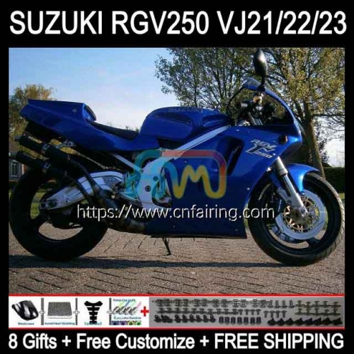 Kit For SUZUKI RGV 250 Glossy Blue CC 250CC RGV250 VJ22 1990 1991 1992 1993 1994 1995 1996 RGVT250 SAPC RGV-250 90 91 92 93 94 95 96 Fairing 56HM.84