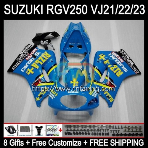 OEM Body For SUZUKI RGV250 SAPC VJ23 RGVT RGV 250 CC 250CC 97 98 Bodywork RGV-250 Panel RGVT-250 RGVT250 1997 1998 RIZLA Blue Fairings Kit 57HM.57