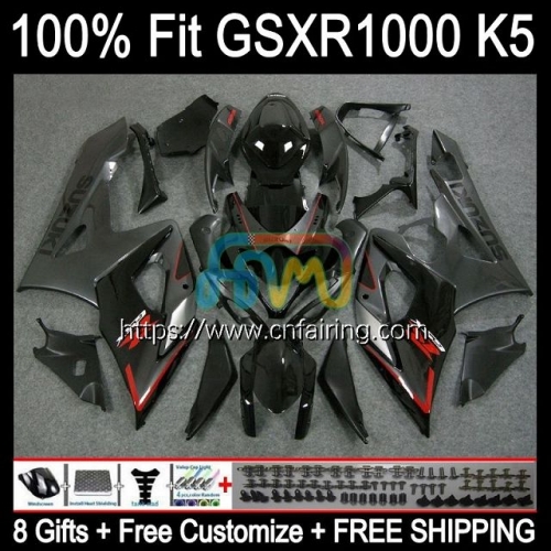 OEM Injection Mold For SUZUKI GSXR 1000 CC 1000CC K5 GSXR1000 2005 2006 Cowling GSX-R1000 GSXR-1000 Body GSX R1000 05 06 Fairing 58HM.44 Matte Black