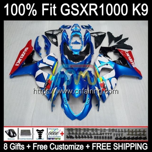 Injection OEM For SUZUKI GSX R1000 GSXR1000 GSXR-1000 GSXR 1000 CC 1000CC 09 10 11 12 GSX-R1000 K9 2013 2014 2015 2016 Fairings Factory Blue 60HM.0