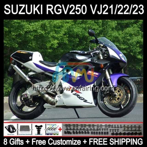 Kit For SUZUKI RGV 250 CC 250CC RGV250 Purple white VJ22 1990 1991 1992 1993 1994 1995 1996 RGVT250 SAPC RGV-250 90 91 92 93 94 95 96 Fairing 56HM.113
