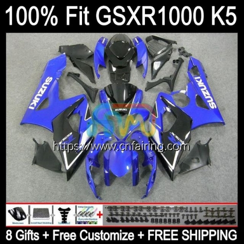 OEM Injection Mold For SUZUKI Blue black GSXR 1000 CC 1000CC K5 GSXR1000 2005 2006 Cowling GSX-R1000 GSXR-1000 Body GSX R1000 05 06 Fairing 58HM.81