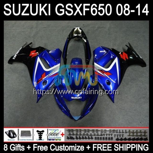 Body For SUZUKI KATANA GSXF 650 GSXF-650 GSX 650F GSX650F 08 09 10 11 12 13 14 GSXF650 2008 2009 2010 2011 2012 2013 2014 Fairing Factory Blue 61HM.38