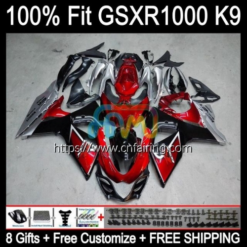 OEM Injection For SUZUKI GSX-R1000 GSX R1000 GSXR1000 2009 2010 2011 2012 GSXR-1000 K9 GSXR 1000 CC 1000CC 13 14 15 16 Fairing 60HM.82 Wine Red hot