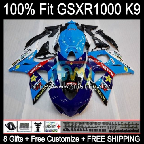 Injection OEM For SUZUKI GSX Blue cyan R1000 GSXR1000 GSXR-1000 GSXR 1000 CC 1000CC 09 10 11 12 GSX-R1000 K9 2013 2014 2015 2016 Fairings 60HM.79