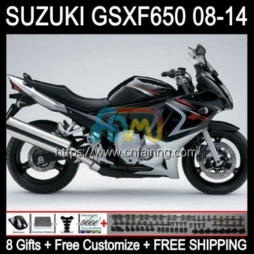 Body For SUZUKI KATANA GSXF 650 GSXF-650 GSX 650F Silver Black GSX650F 08 09 10 11 12 13 14 GSXF650 2008 2009 2010 2011 2012 2013 2014 Fairing 61HM.18