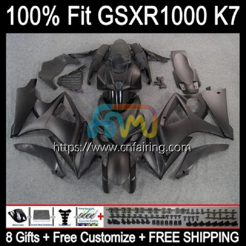 Injection Mold Body For SUZUKI GSX R1000 GSXR1000 Cowling Matte Black GSXR-1000 GSXR 1000 CC 1000CC K7 07 08 GSX-R1000 2007 2008 OEM Fairing 59HM.11