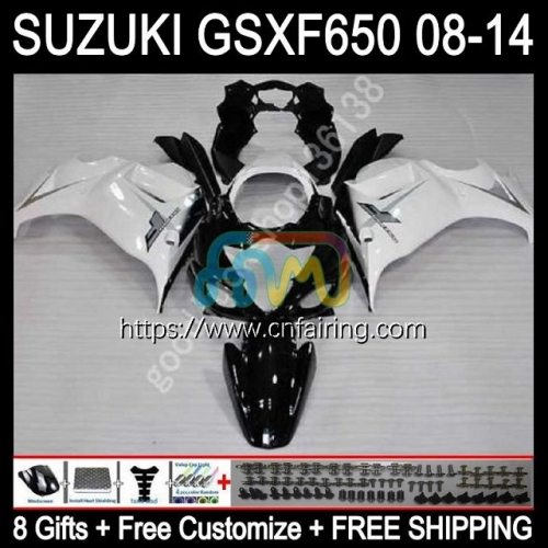 Body For SUZUKI KATANA GSXF 650 GSXF-650 GSX 650F GSX650F 08 09 10 11 12 13 14 GSXF650 2008 2009 2010 2011 White black 2012 2013 2014 Fairing 61HM.10