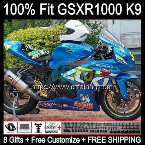 OEM Injection For SUZUKI GSX-R1000 GSX R1000 GSXR1000 2009 2010 2011 2012 GSXR-1000 Factory blue K9 GSXR 1000 CC 1000CC 13 14 15 16 Fairing 60HM.124