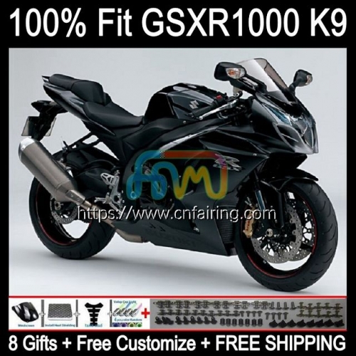 OEM Injection For SUZUKI GSX-R1000 GSX R1000 GSXR1000 2009 2010 2011 2012 GSXR-1000 K9 GSXR 1000 CC Glossy Black 1000CC 13 14 15 16 Fairing 60HM.87