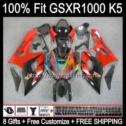 OEM Injection Mold For SUZUKI GSXR Orange Black 1000 CC 1000CC K5 GSXR1000 2005 2006 Cowling GSX-R1000 GSXR-1000 Body GSX R1000 05 06 Fairing 58HM.79